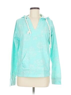 LAGACI Cotton Destination Surf Hoodie Resortwear Size Medium Aqua Blue